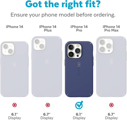 Speck Clear iPhone 14 Pro Case - Drop Protection, Scratch Resistant Dual Layer Slim Phone Case for 6.1 Inch iPhones 14 Pro - Anti-Yellowing & Anti...
