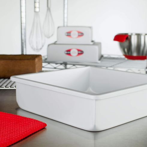 Fat Daddio's PSQ-10103 Anodized Aluminum Square Cake Pan, 10 x 3 Inch...