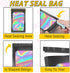 100 PCS Smell Proof Bag, Holographic Bags Packaging Bags for Small Business, Foil Freshies Bags for Food Storage, Sample Bags Resealable Bags for ...