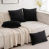 MIULEE Velvet Pillow Cover Soft Luxury Decorative Throw Pillow Cover Single Rectangle Cushion Case for Couch Sofa Bedroom Car Decor,12x20 Inch Bla...