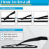 Rear Wiper Arm Blade, Replacement for Ford Escape 2008-2012 - ZOFFI Back Windscreen Wiper Assembly Replacement - All Season Natural Rubber Cleanin...