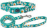 Dog Collar and Leash Set, Cute Daisy Pattern, Polyester Material, 5ft Leash, for Puppy Dogs.(Extra Small,Green Daisy)...