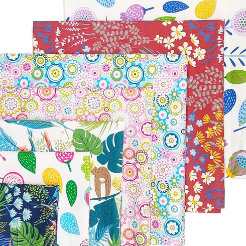 Fat Quarters Fabric Bundles, 8 Pcs 20x20inches(50x50cm) Sewing Patterns Quarter Precut Fabrics for Quilting Squares Sheets, Premium Cotton Bundle ...
