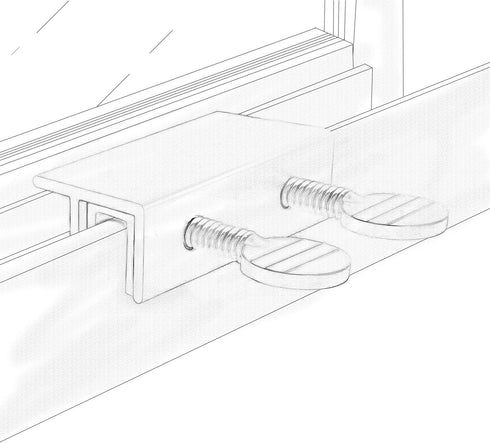 QCAA Sliding Window Security Lock with Vinyl Lining, Child Proof Lock, Aluminum, White, 8 Pack, Made in Taiwan...