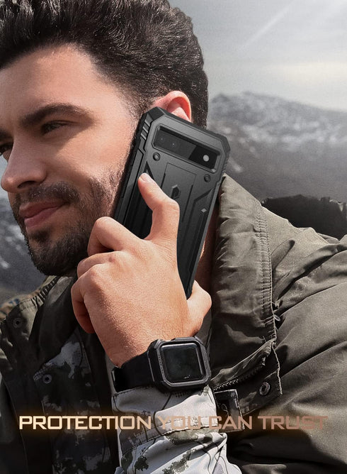 Poetic Revolution Series Case Compatible with Pixel 6A 5G, Built-in Screen Protector Work with Fingerprint ID, Full Body Rugged Shockproof Protect...