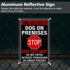 No Trespassing Dog On Premises Sign, 12"×8" Beware Of Dog Signs for Fence,Do Not Enter Aluminum Sign, Fade Resistant/Waterproof, Indoor or Outdoor...