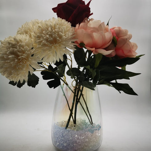Fake Crushed Ice Cubes, Vase Fillers, 150 pcs 16*22 mm Fake crushed Ice Cubes Artificial Acrylic Crystal Rocks Diamonds for Vase Fillers, Party Fa...