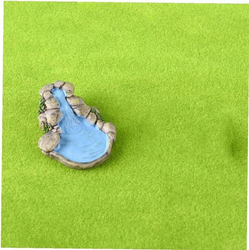 1Pc Mini Blue Water Well Bridge Figurines,Garden Sculptures and Statues, Miniature Craft Fairy Garden Gnome Moss Terrarium Gift,DIY Ornament,Garde...