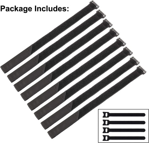 Ayaport Cinch Straps 1" x 18" Sturdy & Reusable Hook and Loop Covered with Nylon Webbing Securing Buckle Straps for All Purpose Cord Wrap Organize...