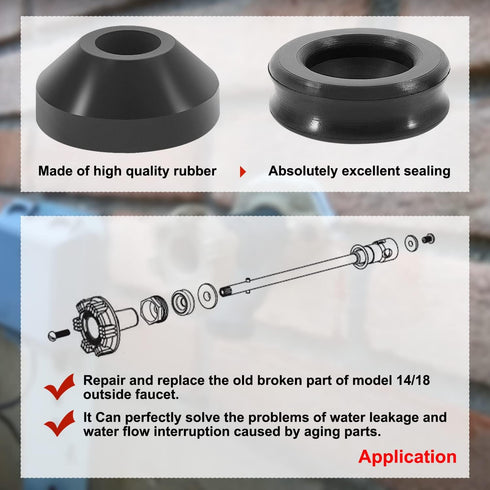 RK-14MH Repair Kit Metal Handle,Outside Faucet,Compatible with Woodford Model 14,Model 18...