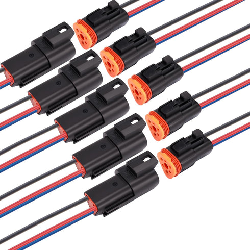 3 Pin Waterproof Connector,3 Wire Electrical Car Auto Connector,With 20CM 16AWG Long Male Female Plug Quick Disconnect Wire Connectors for Car Tru...