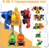TOYMAKER Dinosaur Transformer Robot Cars Toys for Boys 5 in 1 Transformed Action Figure Construction Excavator Toys Rescue Bots Pull Back Cars Tak...