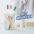 Flex Manual Toothbrush Value Pack, Full Multi-Level Filaments, Medium Bristles for Deep Cleaning, Ideal for Adults - 4 Count (Pack of 1)...