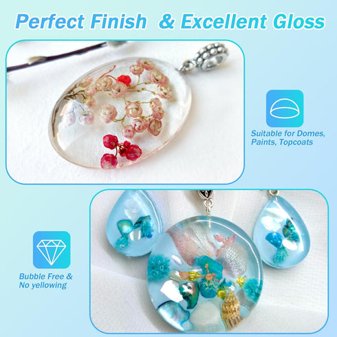 UV Resin 100g - Upgraded UV Resin Kit, Hard Type Crystal Clear Ultraviolet Curing UV Epoxy Resin for Craft Jewelry Making...
