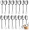 Coffee Spoons, Mini Espresso Spoons, Set of 16 Top Food Grade Stainless Steel Spoons Silverware Set, Tea Spoons, Dessert Spoons, Flatware Small Sp...