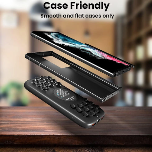 TECHSMARTER 15W Wireless Portable Charger Power Bank with Anti-Slip Suction Cups, 10,000mAh 20W USB-C Battery Pack, for iPhone 15, 14, 13, 12, 11,...