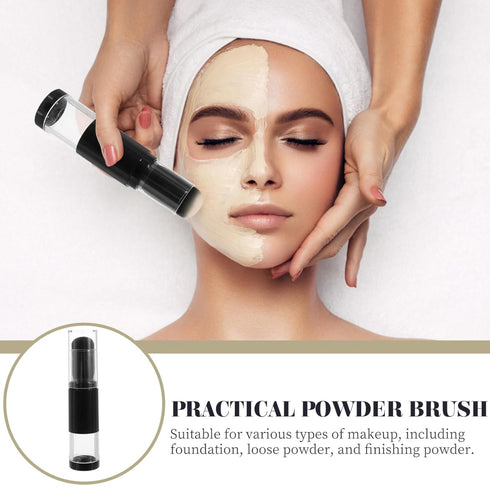 Operitacx Refillable Makeup Brush Powder Brush with Refillable Loose Powder Bottles Jar Reusable Brush Applicator for Loose Powder Blush Talcum Hi...