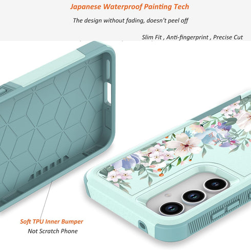 for Samsung Galaxy A35/A55 5G Case: Cute Flowers Floral Design for Girls Women Slim Soft TPU Bumper Shockproof Silicone Cell Phone Cover A35 A55 (...