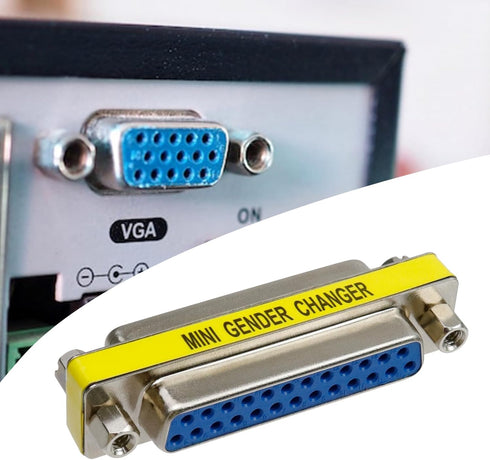 Antrader 4-Pack DB25 25 Pin Serial Port Female to Female Mini Gender Changer Coupler Adapter RS232 Connector...