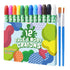 Lictin Face Painting Kits- 12 Colors Twistable Face Paint Crayons, Water Based Face Paint Marker Sticks for Pride Day, Halloween, Christmas, Face ...