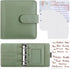 Mini Money Saving Binder, A8 Budget Binder Wallet with 8Pcs Cash Envelopes for Budgeting, Savings Binder for Cash with 12Pcs budgeting Sheets and ...