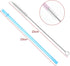 Hestya 25 Pcs Glitter Reusable Plastic Straws 9 Inches Long Hard Plastic Straws with Brush 6 Colors Translucent Replacement Drinking for 16oz-30 o...