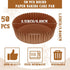 Uiifan 50 Pack Disposable Round Cupcake Liners Paper Baking Cups Wrappers Cupcake Liners Paper Microwave Oven Safe Paper Bakeware Paper Mold for S...