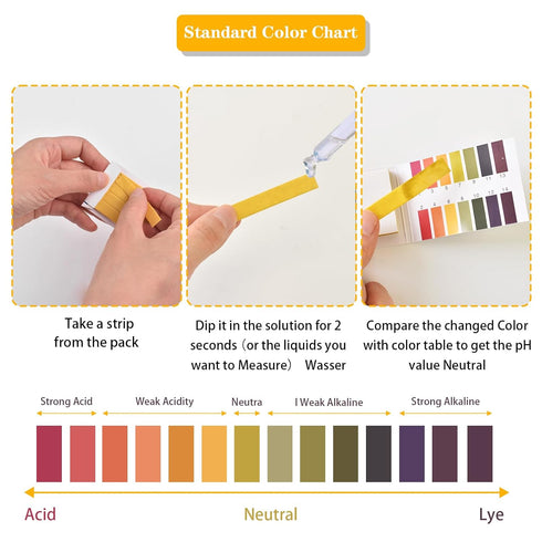 6 Pack pH Test Strips, 480 Strips Full Range 1-14 Universal pH Test Litmus Paper pH Soap Making Testing Strips, pH Balance Test, pH Paper Test Str...