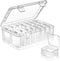 Mathtoxyz Small Bead Organizers, 15 Pieces Plastic Storage Cases Mini Clear Bead Storage Containers Transparent Boxes with Hinged Lid and Rectangl...