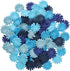 100 Pcs Handmade Mulberry Paper Daisy Petals 40x40mm Mulberry Paper Daisy Flowers Scrapbooking Wedding DIY Craft Supplies Card (Blue Tone)...