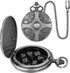 Mini DND Dice Set with Steampunk Gear Pocket Watch Shell Case, 7pcs Polyhedral Metal D&D Dice Set, DND Gifts with Gift Box, Role Playing Board Gam...