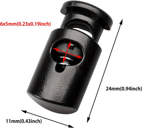 DYZD Plastic Cord Lock End Spring Stop Toggle Stoppers Heavy Duty Cord Lock for Lanyard,luggage,clothing,backpack and various kinds of outdoor and...