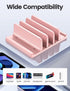 Vaydeer 3-Slot Vertical Laptop Stand Made of Premium ABS Plastics 5 in 1 Design Space-Saving Adjustable Desk Organizer for All MacBook/Chromebook/...