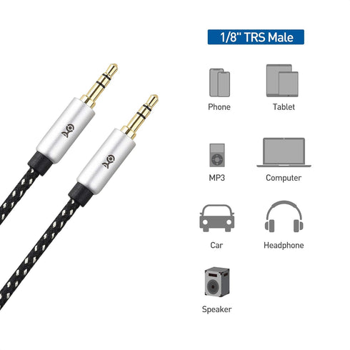 Cable Matters 2-Pack 3.5mm Audio Cable - 3ft, (3.5mm Auxiliary/Aux Cord, Male to Male 3.5 mm Audio Cable, Headphone Cord) - 3 Feet / 0.9 Meters...