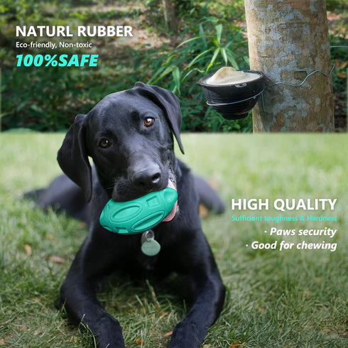 Squeaky Dog Toys for Aggressive Chewers: Rubber Interactive Puppy Ball with Squeaker,Almost Indestructible Tough Durable Pet Chew Toys for Medium ...