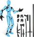 Robot Action Figure, 3D Printed with Full Articulation for Stop Motion Animation (Blue)...