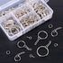 Swpeet 300Pcs Key Chain Rings Kit, 100Pcs Keychain Rings with Chain and 100Pcs Jump Ring with 100Pcs Screw Eye Pins Bulk for Jewelry Findings Maki...