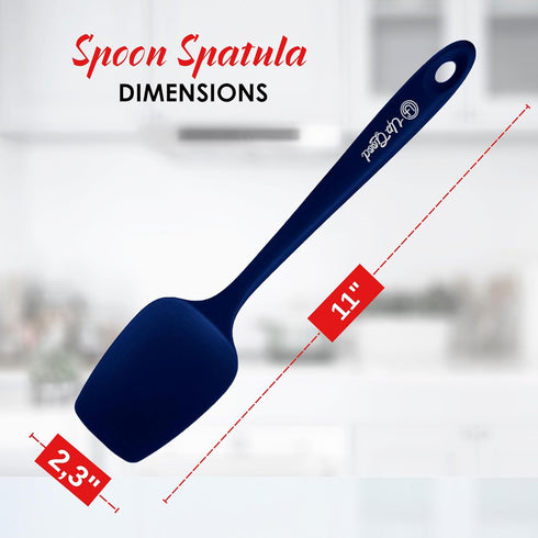 Silicone Spoon Spatula - 600ºF Heat-Resistant Non-Stick Rubber Spoonula | Use as Silicone Kitchen Scraper Utensil - Baking and Cooking Strong Stai...