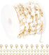 UMAOKANG 3 Yard White Shell Star Chain for Jewelry Making, Gold Plated Stainless Steel Jewelry Making Chain Roll with Jewelry Findings...