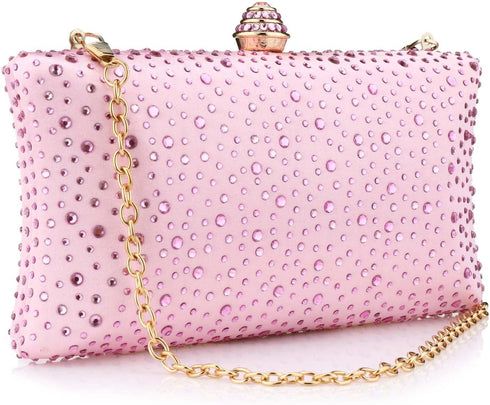 Women's Evening Bag Sparkling Rhinestone Wedding Evening Party Clutch Handbag Purse Chain Shoulder Crossbody Bag...