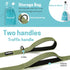 Dog Leash with 2 Comfortable Soft Padded Handles 4FT Green Reflective Heavy Duty Pet Dog Walking Leashes Durable Dog Training Lead & Traffic Handl...