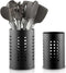 Berglander Kitchen Utensils Holder for Kitchen Counter 2 Pieces, Black Stainless Steel Cutlery Holder, Kitchen Essentials Farmhouse Style Home Kit...