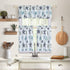 Kitchen Valances for Windows 54" x 15" Multicolor Starfish Seashell Conch Window Valances for Living Room/Kitchen/Bathroom, Rod Pocket, Blue...