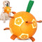 Orange Dog Toys Soccer Ball - Dog Soccer Ball with Straps, Dog Water Toy for for Tug of War, Durable Dog Balls for Large Dogs (8 Inch)...