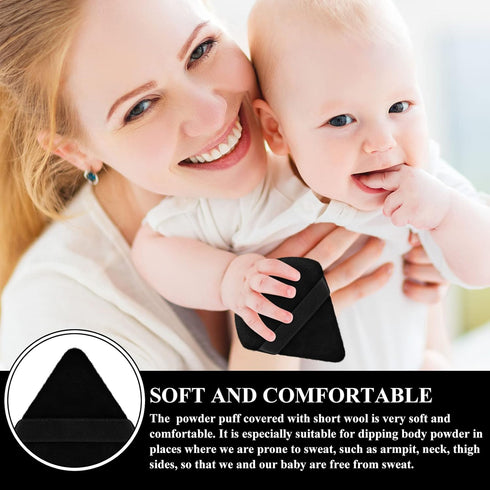 Maitys 12 Pieces Powder Puff Triangle Face Makeup Cosmetic for Loose Powder Soft Body Washable Reusable Foundation Sponge Mineral Wet Dry Makeup T...