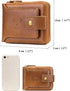 BAIGIO Genuine Leather Wallets for Men Multi Card Purse with Zipper Wallet Men RFID Blocking Coin Pocket(Yellow)...