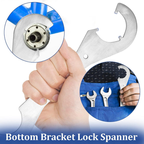 MATINA Bottom Bracket Tool, Bike Bottom Bracket Wrench, Bike Bottom Bracket Removal Tool, Double Sided Bottom Bracket Lock Wrench for Bicycle...