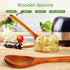Kitchen Wooden Cooking Spoon Set, 12" Solid Wood Serving Spoons for Mixing Stirring, Nonstick Kitchen Utensils Tableware Ladle Scoop....