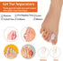 12Pcs Gel Toe Separators Soft Toe Spacers Bunion Corrector Pads Overlapping Toes Orthotics for Men Women Sports Activities Calluses Crooked Toes H...