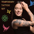 Temporary Tattoo Markers for Skin, 10 Pens Make Bold and Fine Lines,95 Tattoo Stencil Papers, 103 Tattoos Stickers, for Kids and Adults...